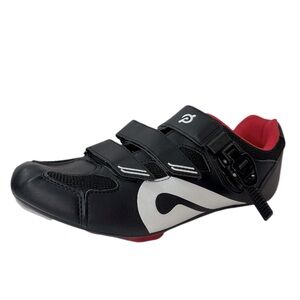 Peloton Cycling Shoes Black 45 Breathable Mesh Ratchet Clip Velcro Strap Workout